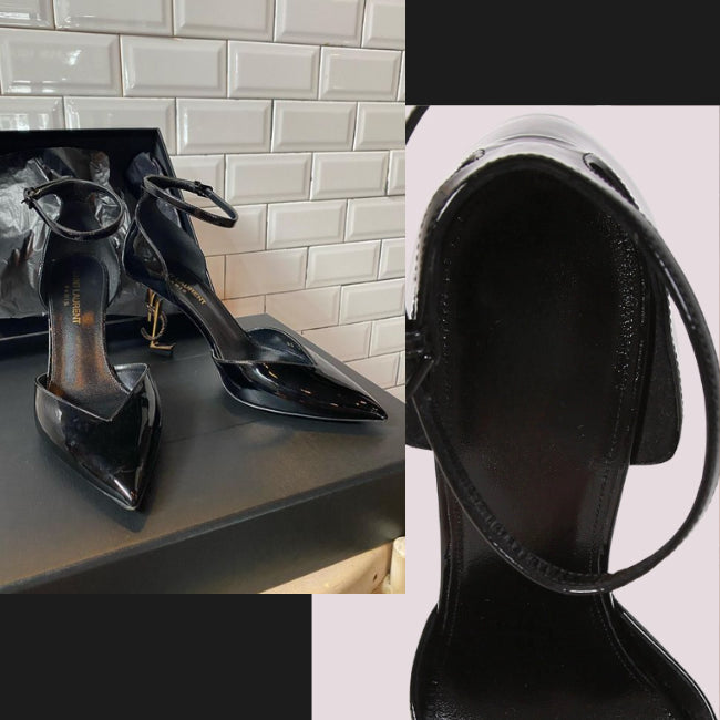 Women's Leather Chunky Heels D'Orsay