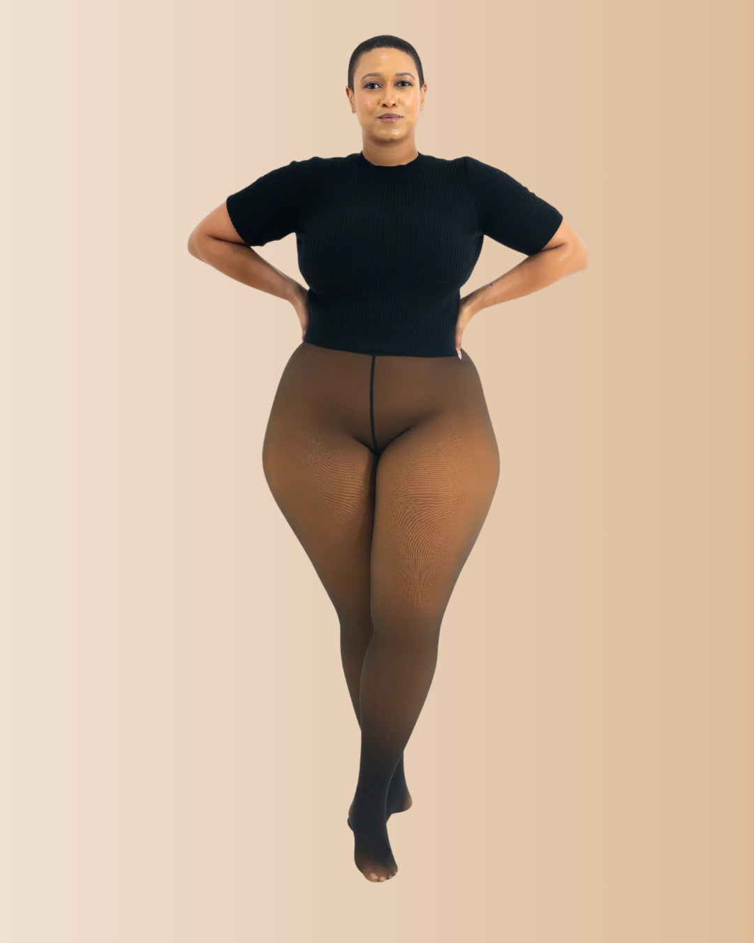 The Original Magic Fleece-Lined Sheer Tights Tan