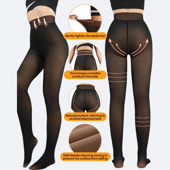 The New Magic Fleece-Lined Sheer Tights Single Seam