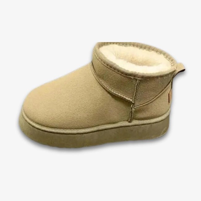 Women Plush Flatform with Plateau Fluffy Ankle Booties