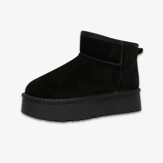 Women Plush Flatform with Plateau Fluffy Ankle Booties