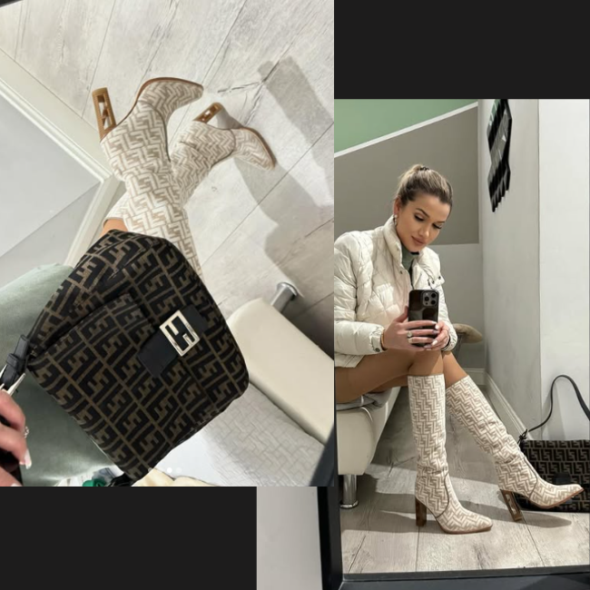 Women's Leather Chunky Heels Booties