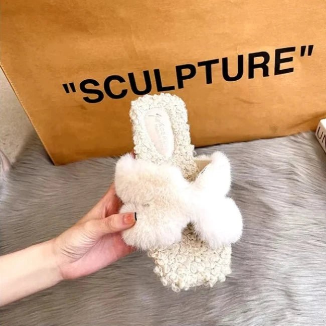 Women Plush Flatform Furry Slippers