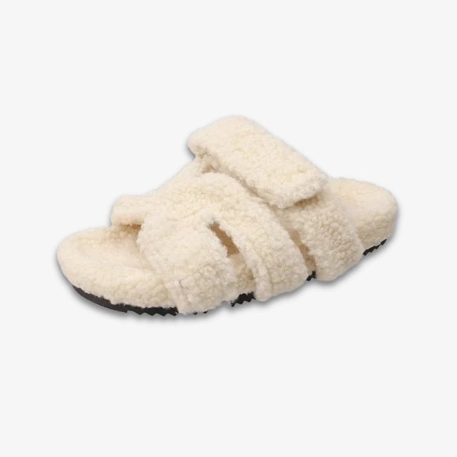 Women Fleence Fur Platform Furry Slippers