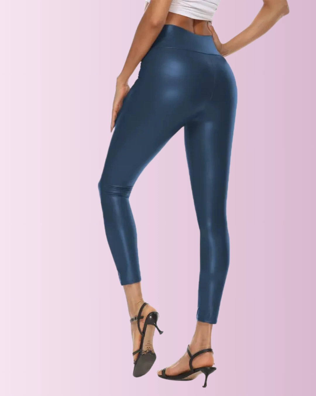 Sexy Stretchy Tummy Leather Leggings
