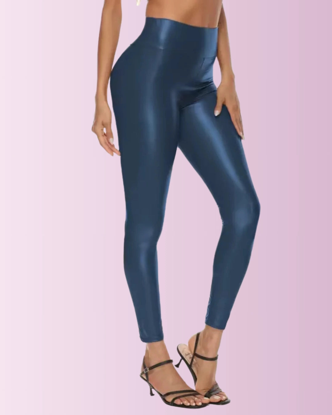 Sexy Stretchy Tummy Leather Leggings