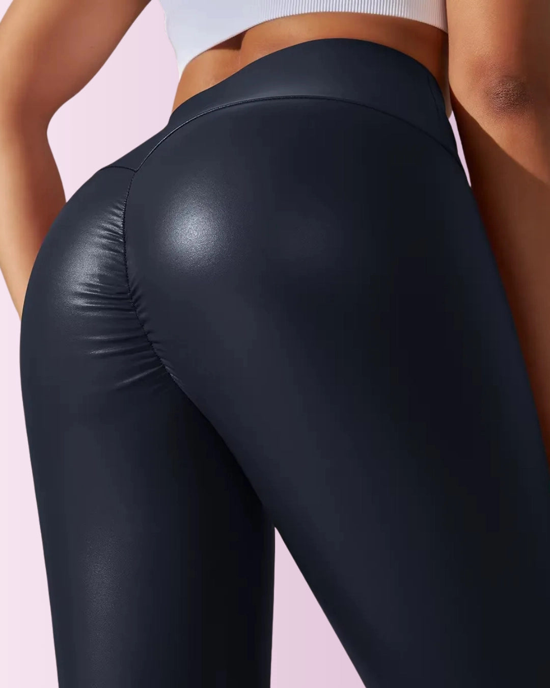 Sexy Stretchy Tummy Control Butt Lifting Leather Leggings