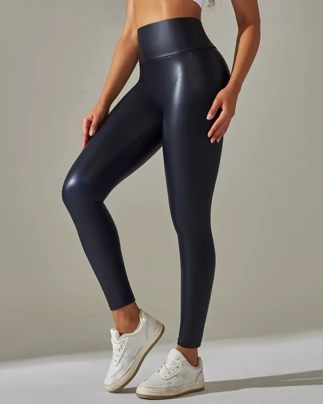 Sexy Stretchy Tummy Control Butt Lifting Leather Leggings