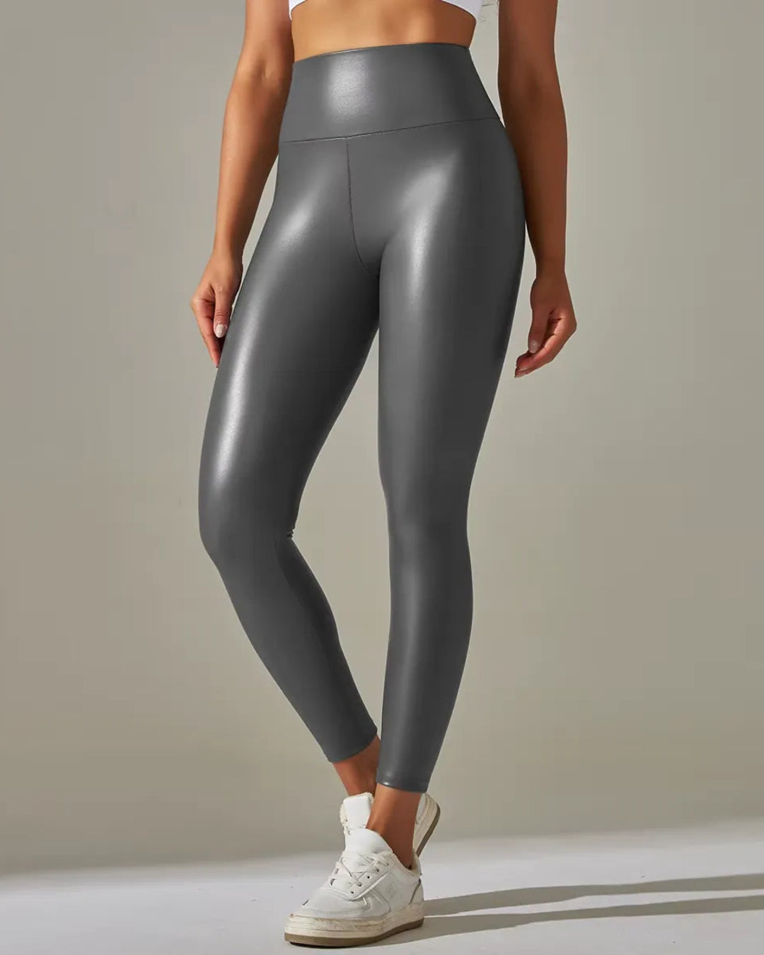Sexy Stretchy Tummy Control Butt Lifting Leather Leggings