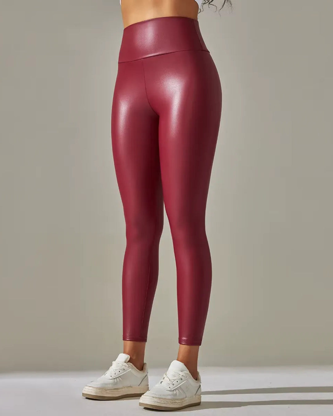 Sexy Stretchy Tummy Control Butt Lifting Leather Leggings