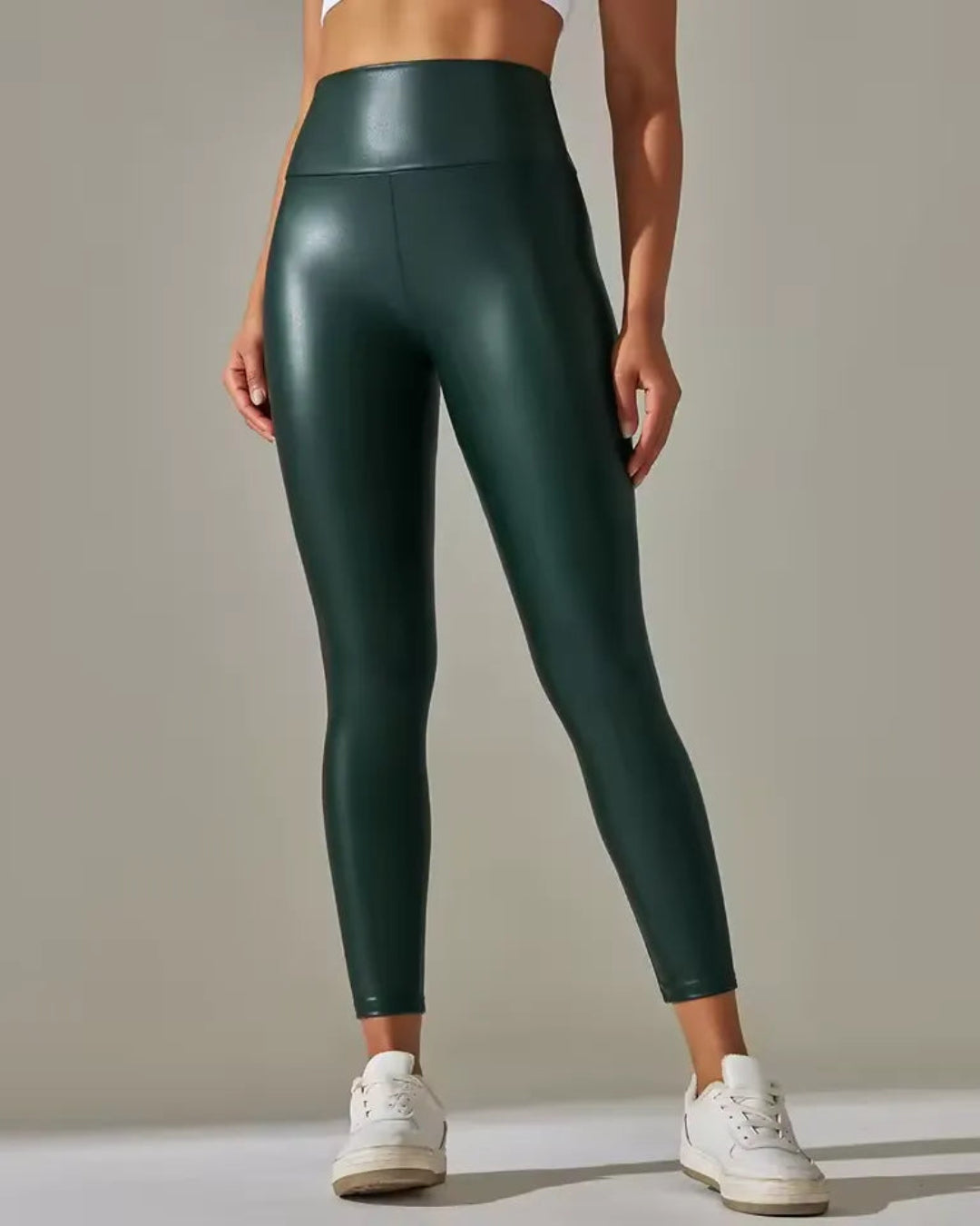 Sexy Stretchy Tummy Control Butt Lifting Leather Leggings