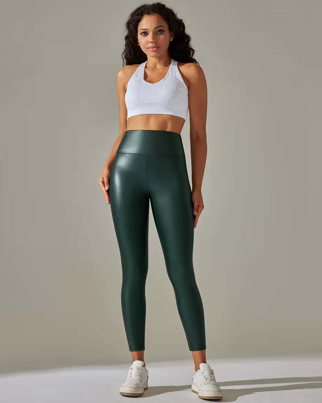 Sexy Stretchy Tummy Control Butt Lifting Leather Leggings