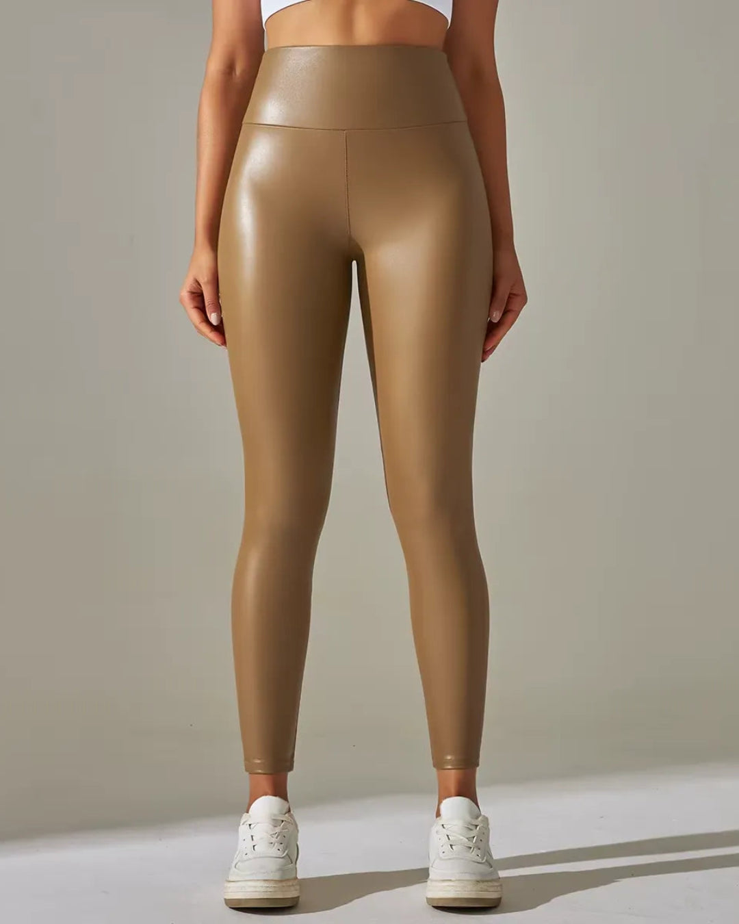 Sexy Stretchy Tummy Control Butt Lifting Leather Leggings