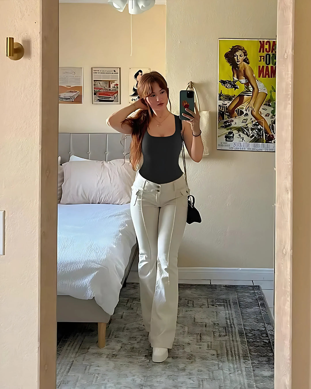 Sleeveless Square Neck Ribbed Tummy Control Bodysuit