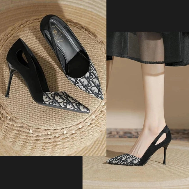 Woman's Hemp Canvas Stiletto Pump