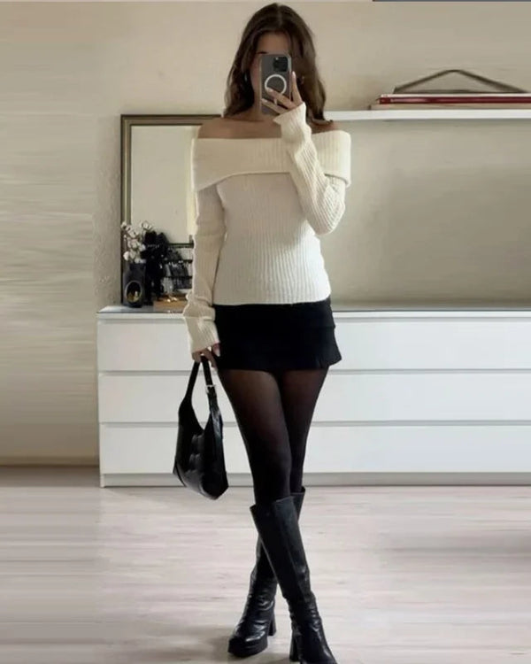 The Viral Magic Single Seam Compression Band Fleece-Lined Sheer Tights