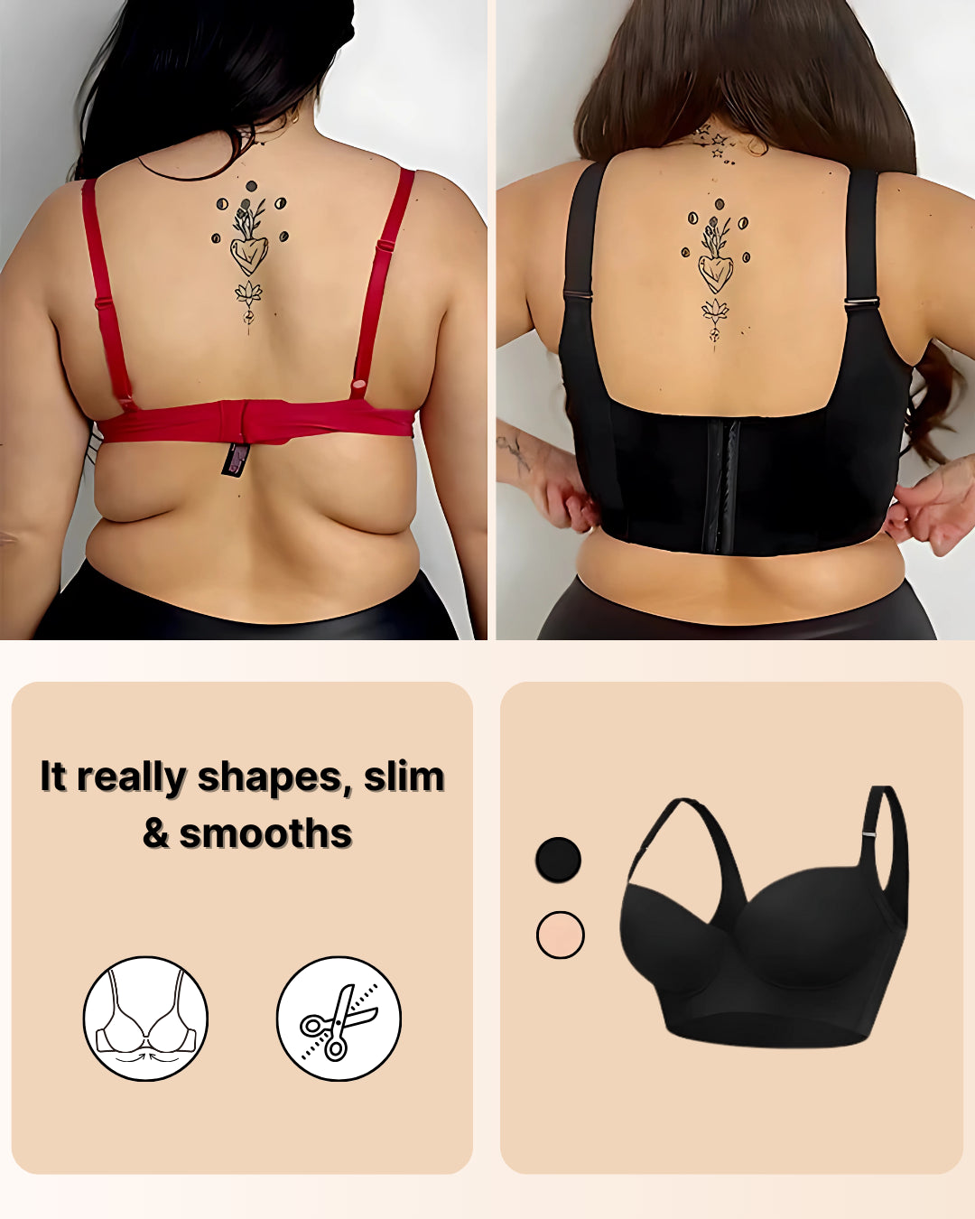 Longline Wireless Smoothing Push-Up Bra