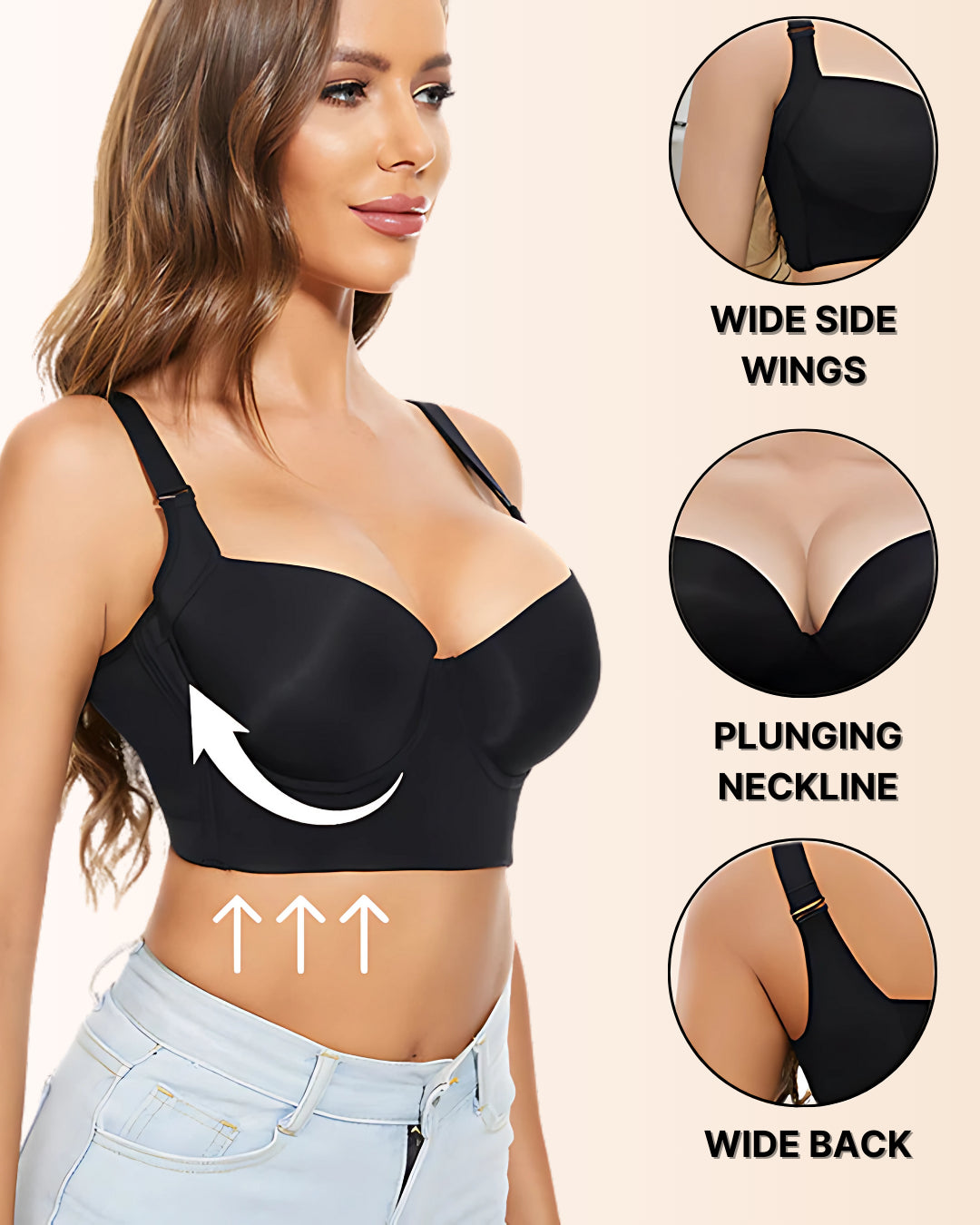 Longline Wireless Smoothing Push-Up Bra