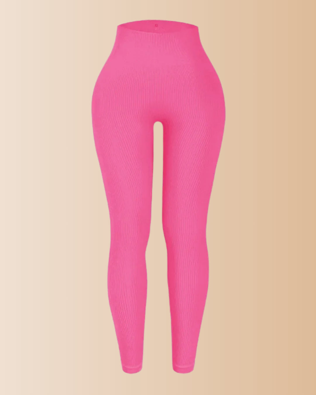 Seamless Ribbed Tummy Control Butt Lifting Leggings