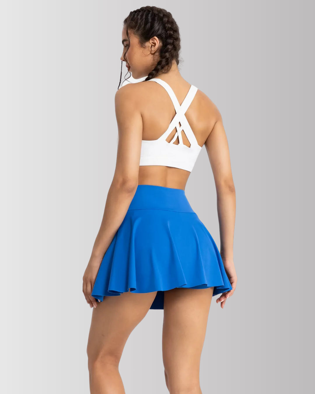 Seamless Hidden Pokets Tummy Control Butt Lifting Flared Tennis Skort