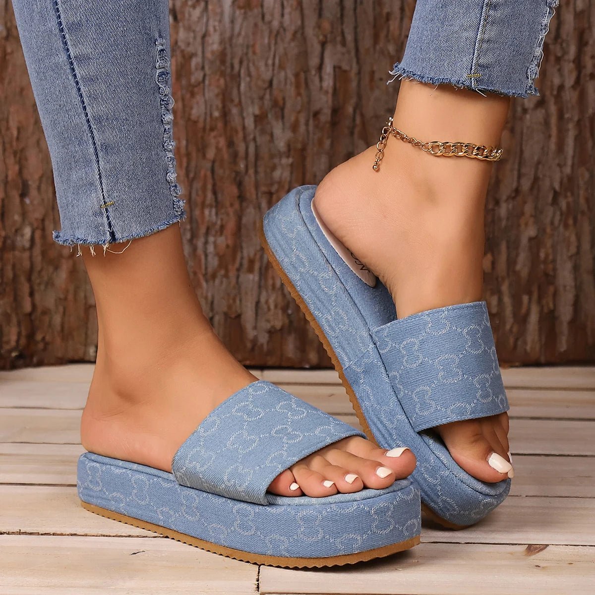 Women Hemp Canvas Platform Sandals
