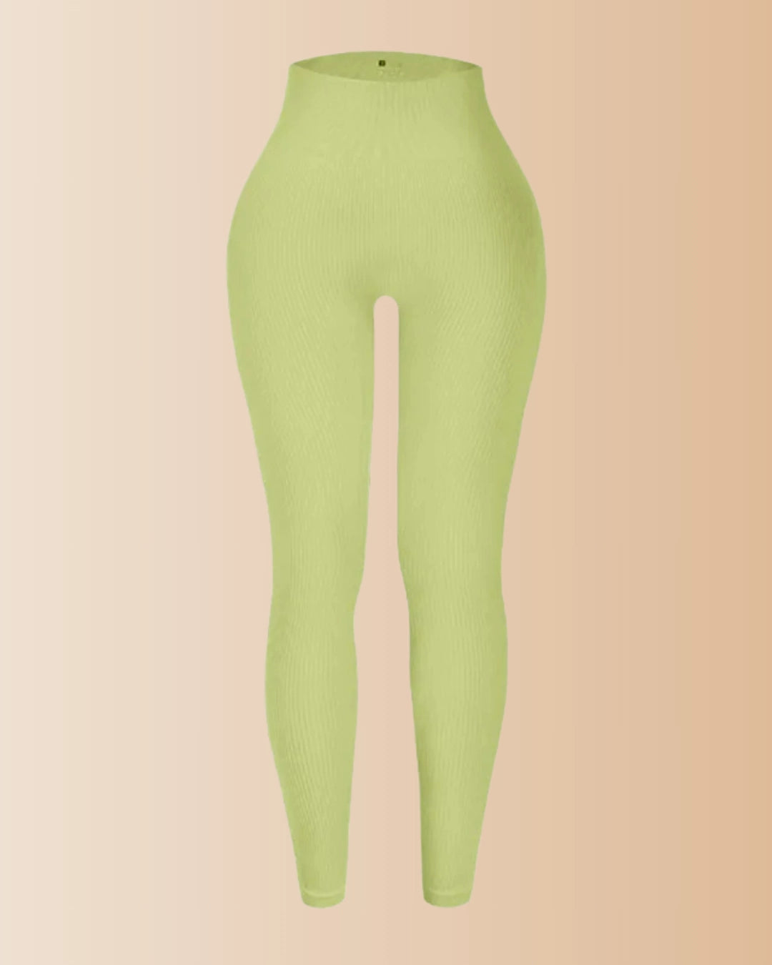 Seamless Ribbed Tummy Control Butt Lifting Leggings