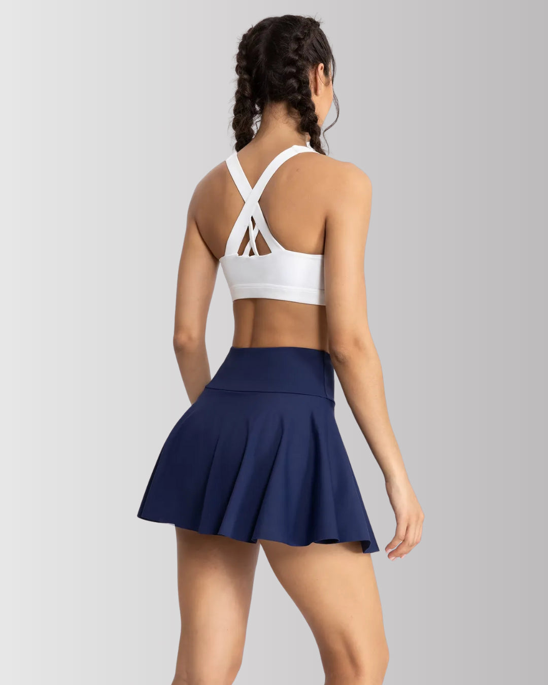 Seamless Hidden Pokets Tummy Control Butt Lifting Flared Tennis Skort