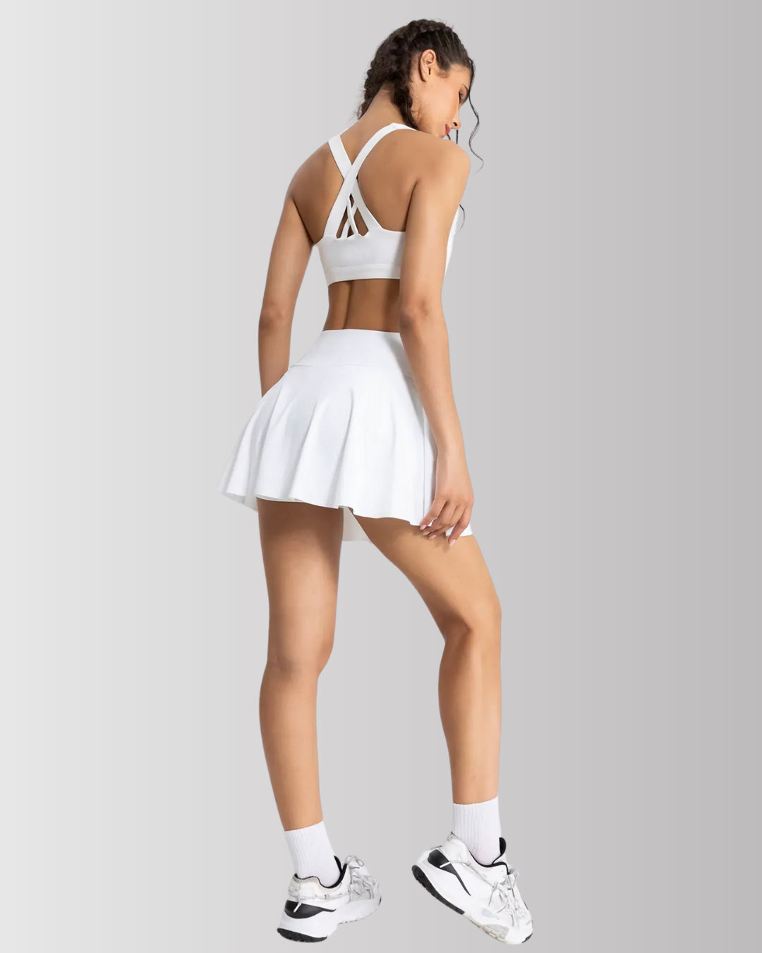 Seamless Hidden Pokets Tummy Control Butt Lifting Flared Tennis Skort