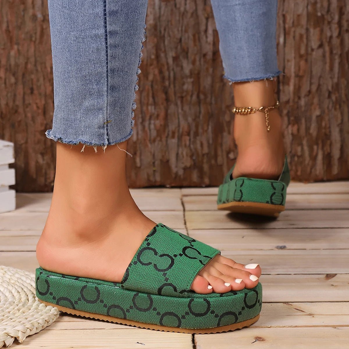 Women Hemp Canvas Platform Sandals