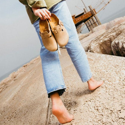 Women Suede Clog Sandals