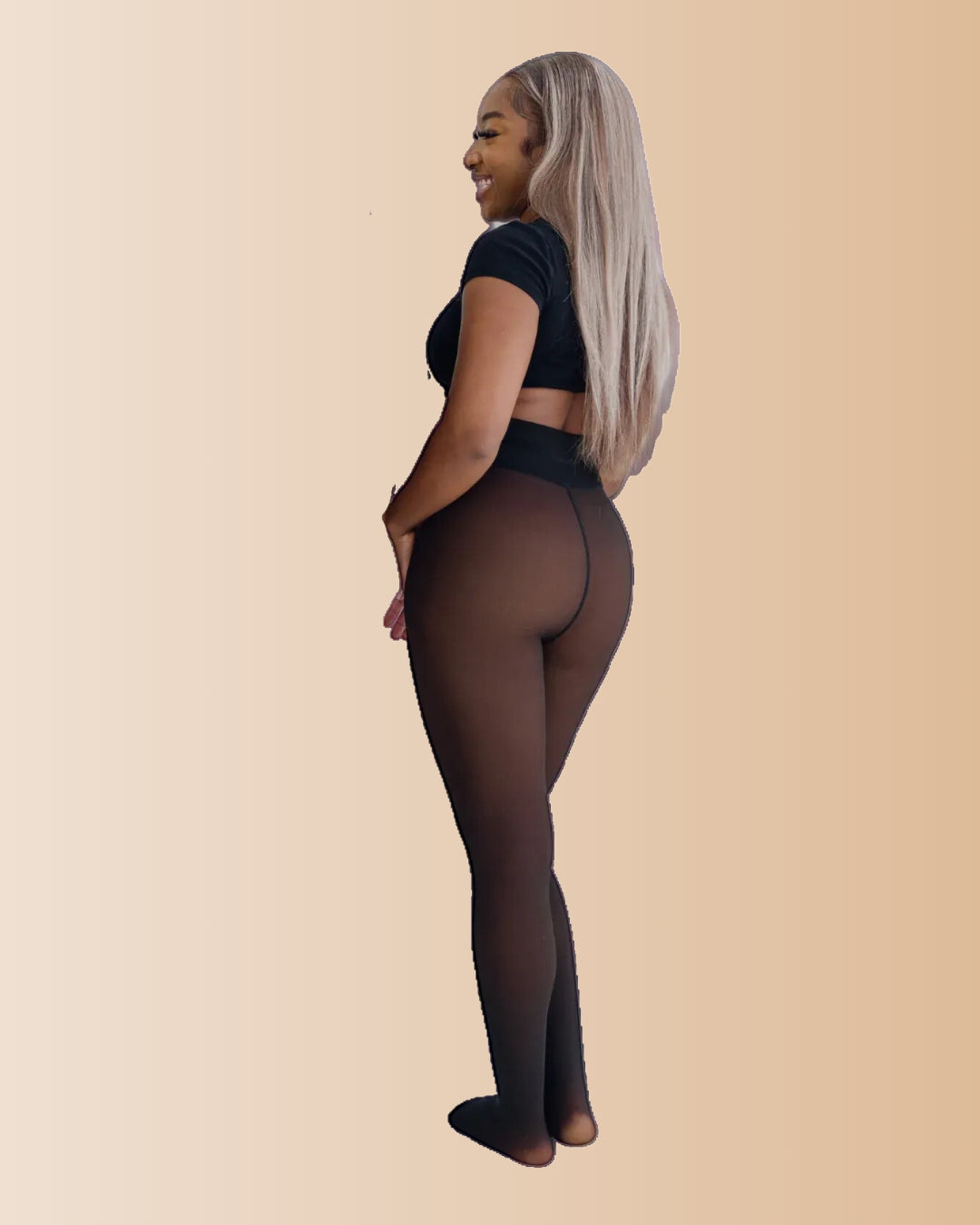 The New Magic Fleece-Lined Sheer Tights Single Seam Deep
