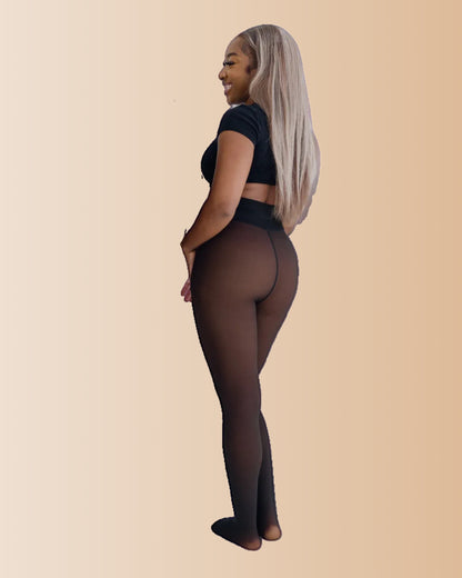 The New Magic Fleece-Lined Sheer Tights Single Seam Deep