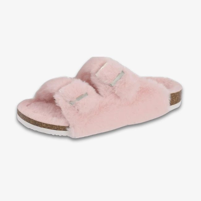 Women Plush Platform Furry Slippers