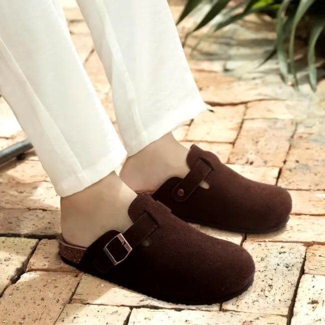 Women Suede Clog Sandals