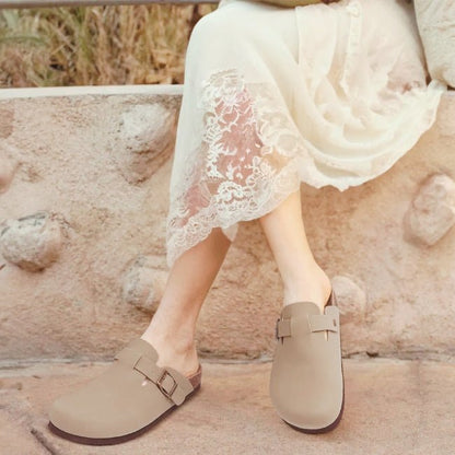 Women Suede Clog Sandals