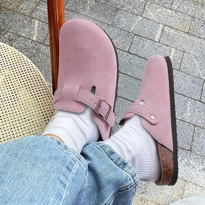 Women Suede Clog Sandals