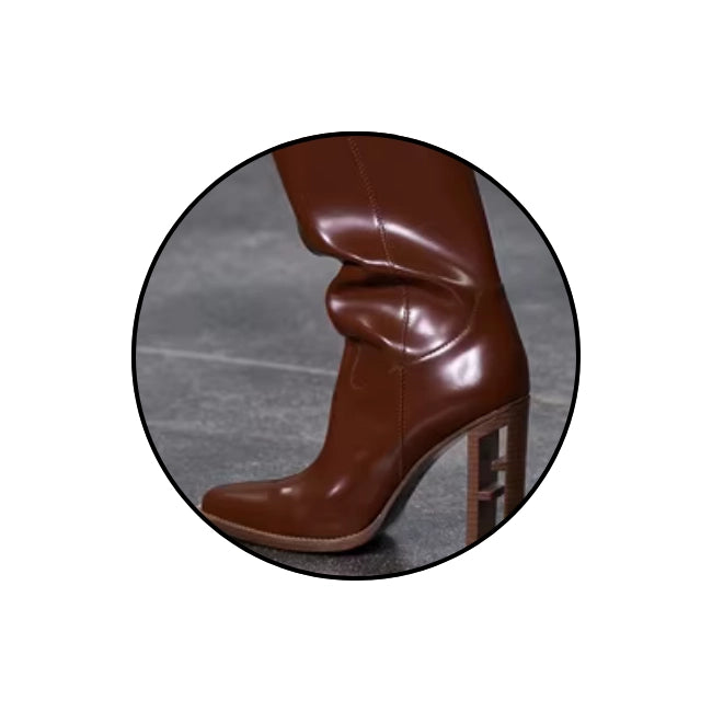 Distinctive Wood-Grain Heel