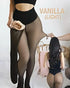 The Viral Magic Single Seam Compression Band Fleece-Lined Sheer Tights Light