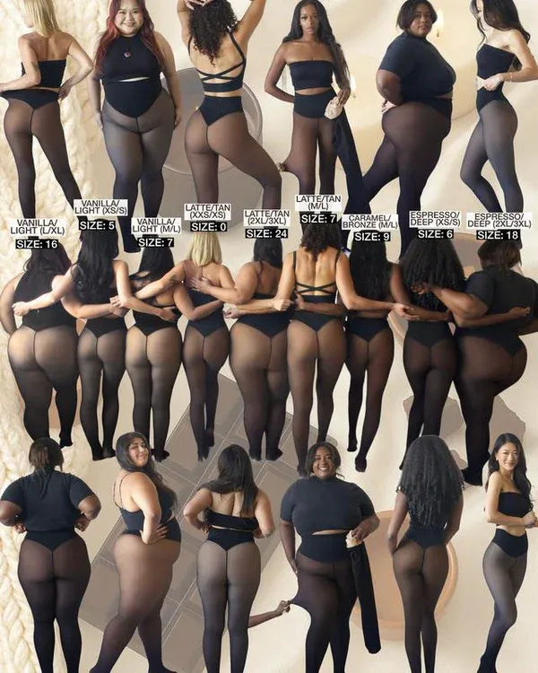 The Viral Magic Single Seam Compression Band Fleece-Lined Sheer Tights 