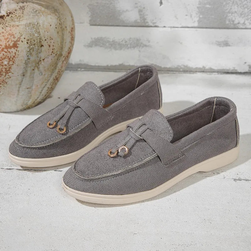 Women Suede Loafer Shoes