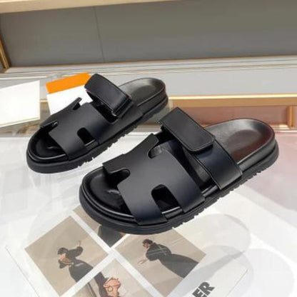 Women Leather Flatform Sandals