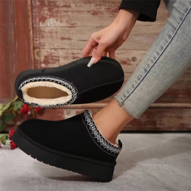 Women Plush Platform Furry Slippers