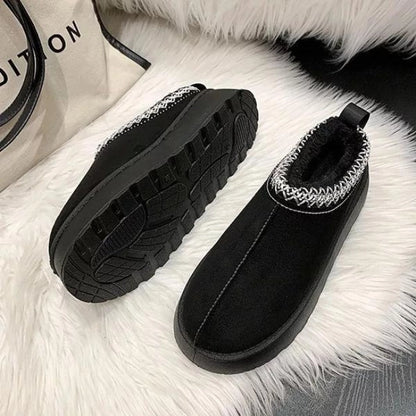 Women Plush Platform Furry Slippers