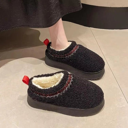 Women Cozy Cotton Platform Furry Slippers