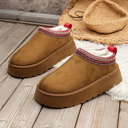 Women Plush Platform Furry Slippers