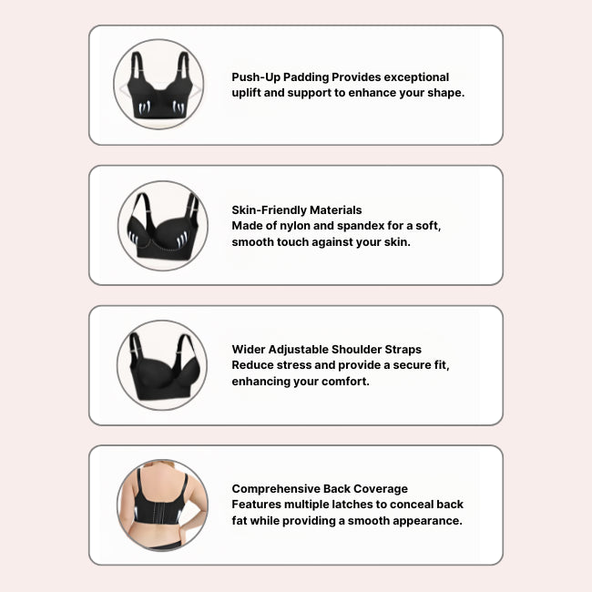 Longline Wireless Smoothing Push-Up Bra features