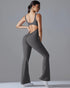 Seamless Sleeveless U-Neck & V-Back Tummy Control Butt Lifting Flared Yoga Jumpsuit